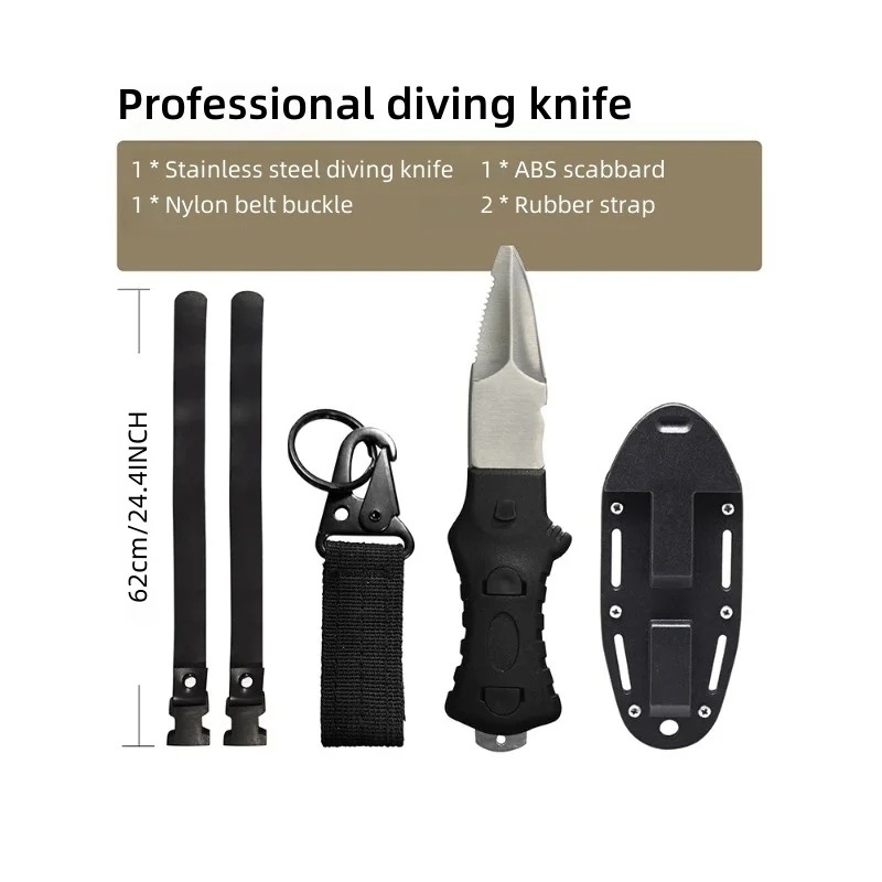 Dive Knife Titanium - Faca de Resgate Aquático para Atividades
