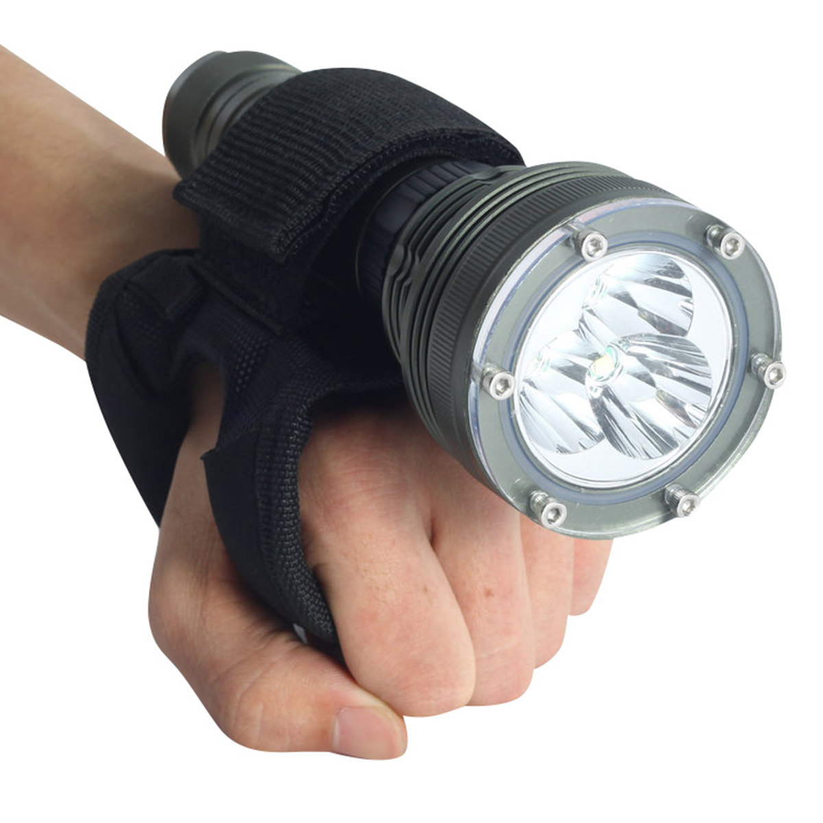 Underwater Flashlight - Suporte ajustável para lanterna, alça de