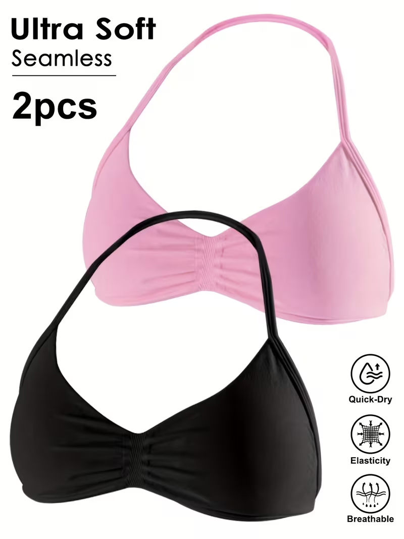 Aquatic Sports Bra - 2 peças Top Cropped Feminino Sem