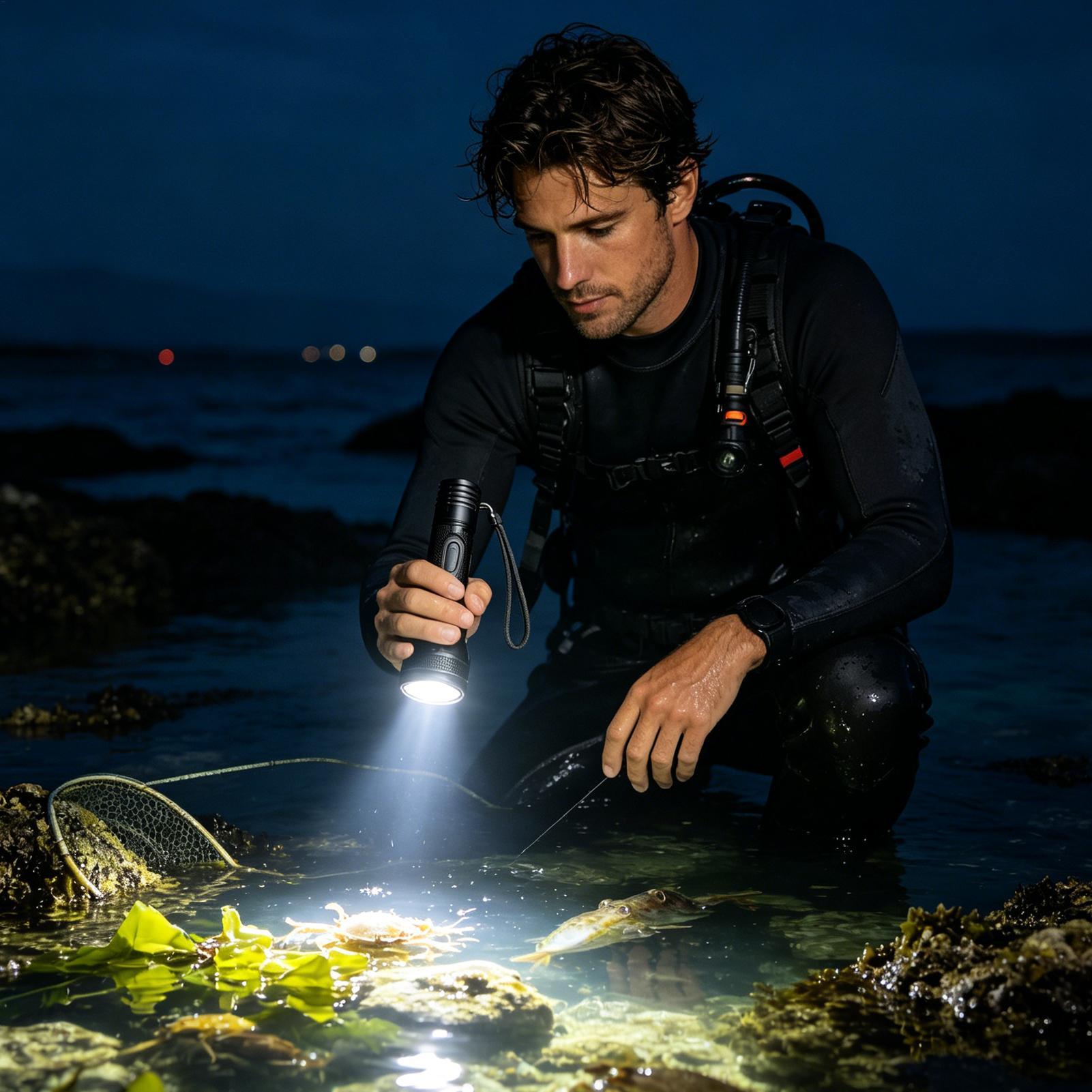 Lanterna de Mergulho LED Recar - Underwater Flashlight avaliação e preço