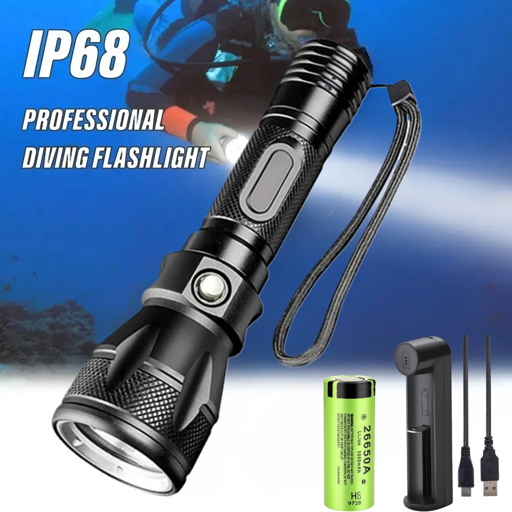 Lanterna Profissional para Mer - Underwater Flashlight avaliação e preço