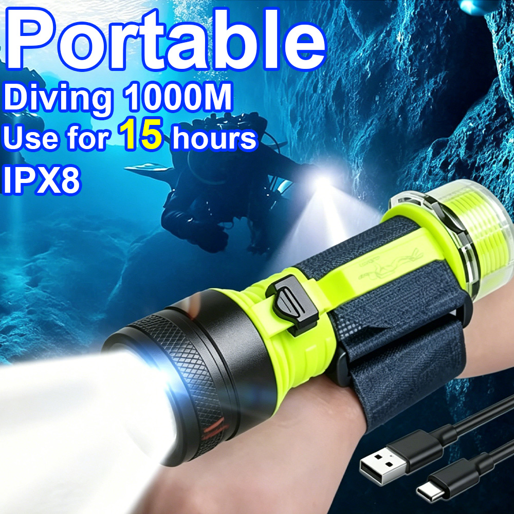 Nova Lanterna de Mergulho LED  - Underwater Flashlight avaliação e preço